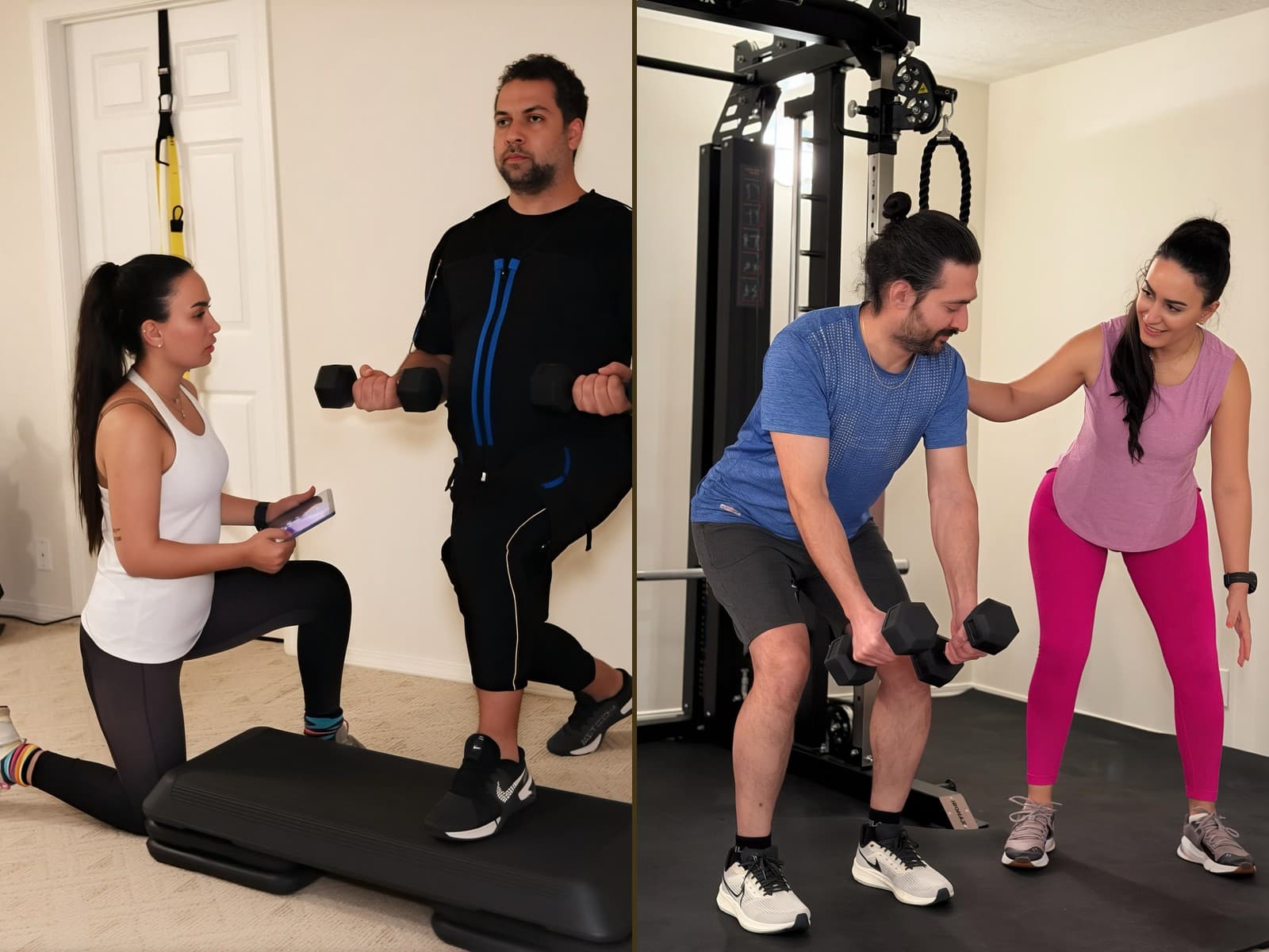 Comparison of EMS training and coached personal training at MZ Fit Club.